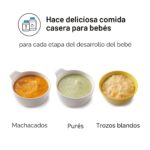 Baby Brezza One Step Baby Food Maker Deluxe – Apagado automático, apto para lavavajillas y licuadora al vapor + puré de