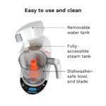 Baby Brezza One Step Baby Food Maker Deluxe – Apagado automático, apto para lavavajillas y licuadora al vapor + puré de