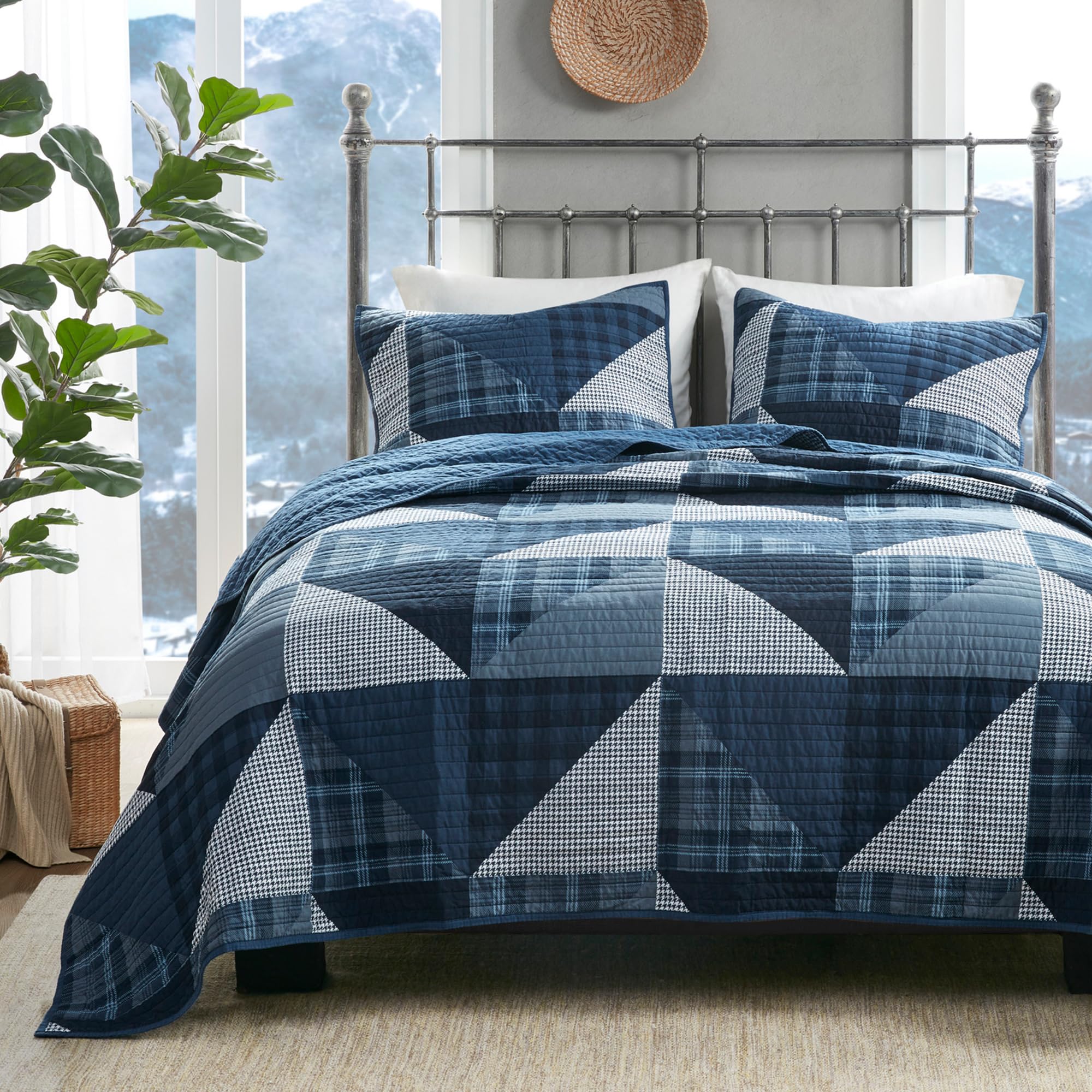Version 1.0.0 Edredón reversible estilo cabaña Woolrich E&E Co. Ltd DBA JLA Home WR13-3472 3 piezas King California King todas las est