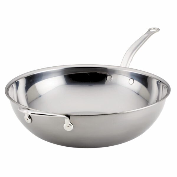 Sartén de Chef Hestan Culinary NanoBond 60042 Acero Inoxidable Compatible con Inducción 14 Pulgadas