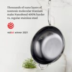Sartén de Chef Hestan Culinary NanoBond 60042 Acero Inoxidable Compatible con Inducción 14 Pulgadas