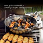Sartén de Chef Hestan Culinary NanoBond 60042 Acero Inoxidable Compatible con Inducción 14 Pulgadas