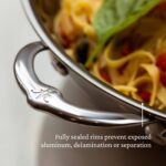 Sartén de Chef Hestan Culinary NanoBond 60042 Acero Inoxidable Compatible con Inducción 14 Pulgadas
