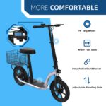 Hiboy VE1 PRO/ECOM 14 Electric Scooter - 500W/450W Motor Electric Scooter for Adults - 16"/14" Pneumatic Tires - 31 Mile