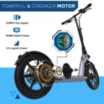 Hiboy VE1 PRO/ECOM 14 Electric Scooter - 500W/450W Motor Electric Scooter for Adults - 16"/14" Pneumatic Tires - 31 Mile