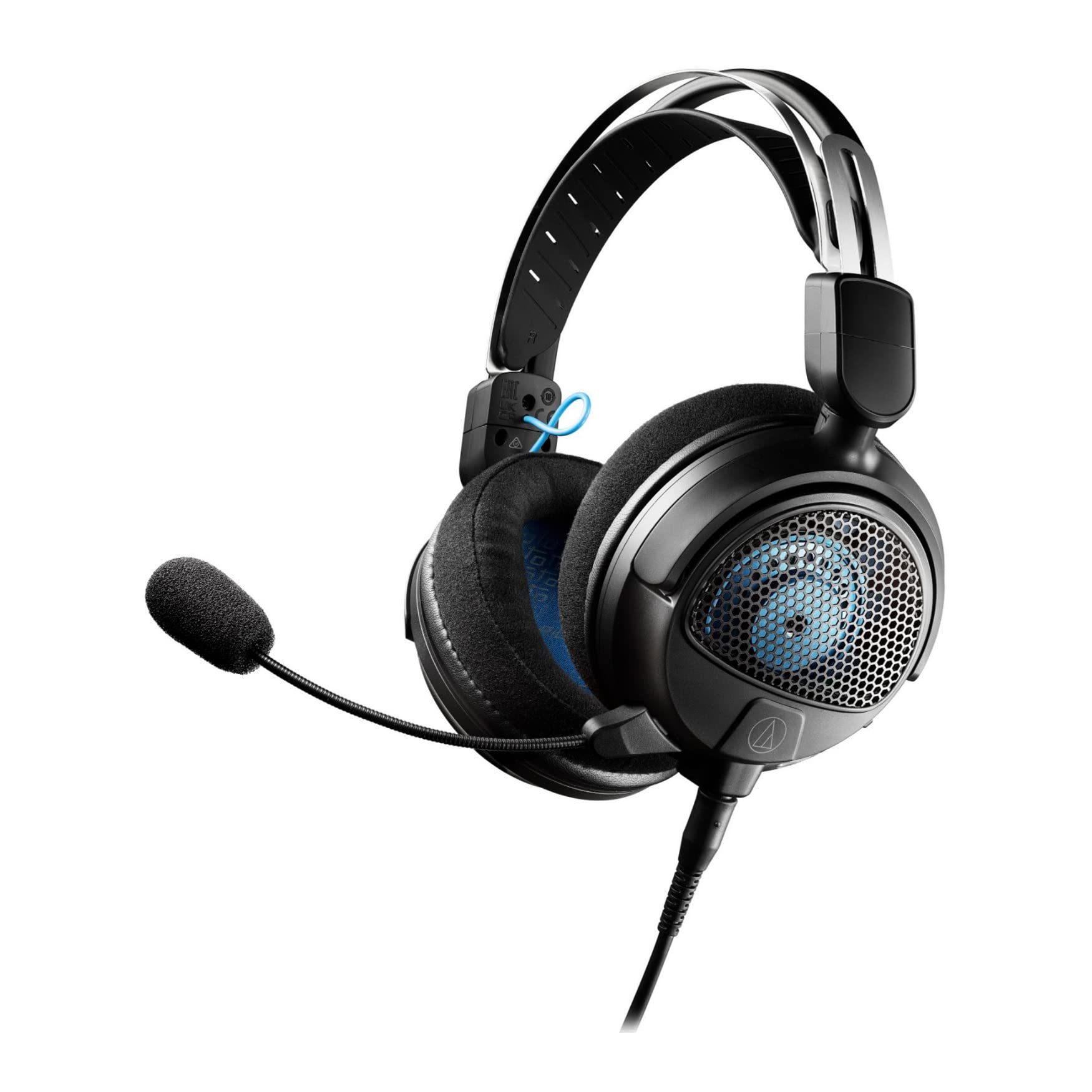 Version 1.0.0 Auriculares para juegos de respaldo abierto Audio-Technica ATH-GDL3BK negros controladores 45 mm micrófono retráctil