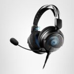 Auriculares para juegos de respaldo abierto Audio-Technica ATH-GDL3BK negros controladores 45 mm micrófono retráctil