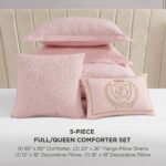 Juego de edredón Dovona Juicy Couture YMF Carpets JYZ014856 diseño estampado tamaño Queen 5 piezas con fundas de almohad