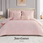 Juego de edredón Dovona Juicy Couture YMF Carpets JYZ014856 diseño estampado tamaño Queen 5 piezas con fundas de almohad