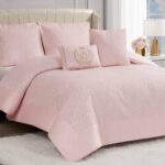 Juego de edredón Dovona Juicy Couture YMF Carpets JYZ014856 diseño estampado tamaño Queen 5 piezas con fundas de almohad