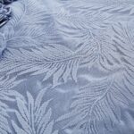 Juego de edredón con volantes Royal Glam Tache Home Fashion MZ002Blue 6 piezas Queen satén azul