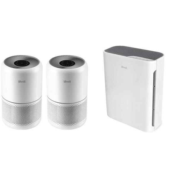 Purificador de Aire LEVOIT Vital 100 filtro HEPA H13 lavable para habitaciones grandes mascotas alergias fumadores blanc