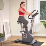 Bicicleta Estática Upright Sunny Health Fitness SF-B220045 Resistencia Magnética Volante 9lb Asiento Ajustable Bluetooth