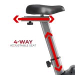 Bicicleta Estática Upright Sunny Health Fitness SF-B220045 Resistencia Magnética Volante 9lb Asiento Ajustable Bluetooth