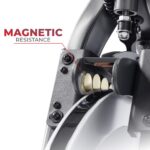 Bicicleta de ciclismo interior Sunny Health Fitness SF-B1805SMART magnética volante 44 libras resistencia microajustable