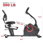 Bicicleta reclinada inteligente Sunny Health Fitness SF-RB4850SMART 16 niveles resistencia electromagnética sensores de