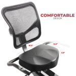 Bicicleta reclinada inteligente Sunny Health Fitness SF-RB4850SMART 16 niveles resistencia electromagnética sensores de