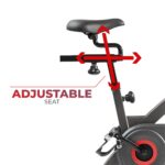 Sunny Health & Fitness Smart Endurance Exercise Bike w/Pulse Sensors Built-In, Adult Home Cardio Workout w/Adjustable Se