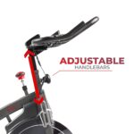 Sunny Health & Fitness Smart Endurance Exercise Bike w/Pulse Sensors Built-In, Adult Home Cardio Workout w/Adjustable Se