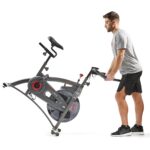 Sunny Health & Fitness Smart Endurance Exercise Bike w/Pulse Sensors Built-In, Adult Home Cardio Workout w/Adjustable Se