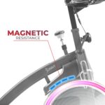 Sunny Health & Fitness Smart Endurance Exercise Bike w/Pulse Sensors Built-In, Adult Home Cardio Workout w/Adjustable Se