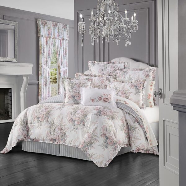 Edredon ropa de cama Five Queens Court 2741145QCS rubor queen 90x92 pulgadas 4 piezas