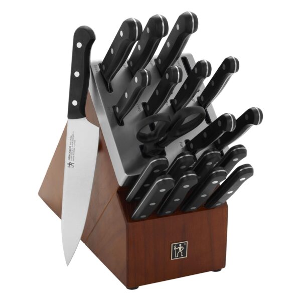 HENCKELS Solution - Juego de cuchillos afilados como navaja de 20 piezas, cuchillo de chef, cuchillo de pan, cuchillo pa