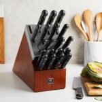 HENCKELS Solution - Juego de cuchillos afilados como navaja de 20 piezas, cuchillo de chef, cuchillo de pan, cuchillo pa