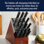 HENCKELS Solution - Juego de cuchillos afilados como navaja de 20 piezas, cuchillo de chef, cuchillo de pan, cuchillo pa