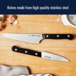 HENCKELS Solution - Juego de cuchillos afilados como navaja de 20 piezas, cuchillo de chef, cuchillo de pan, cuchillo pa