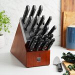 HENCKELS Dynamic Razor-Sharp - Juego de cuchillos de 20 piezas, cuchillo de chef, cuchillo de pan, cuchillo de carne, di