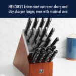 HENCKELS Dynamic Razor-Sharp - Juego de cuchillos de 20 piezas, cuchillo de chef, cuchillo de pan, cuchillo de carne, di