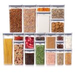 Juego de recipientes POP OXO Good Grips 20 piezas con contenedor para azúcar morena almacenamiento de alimentos hermétic