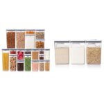 Juego de recipientes POP OXO Good Grips 20 piezas con cucharas medidoras 4.4 cuartos de galón color blanco almacenamient