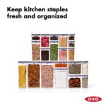 Juego de recipientes POP OXO Good Grips 20 piezas con cucharas medidoras 4.4 cuartos de galón color blanco almacenamient