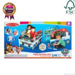 Melissa & Doug PAW Patrol Centro de actividades de madera Paw Patroller Espacio de juego multicara - Certificado FSC