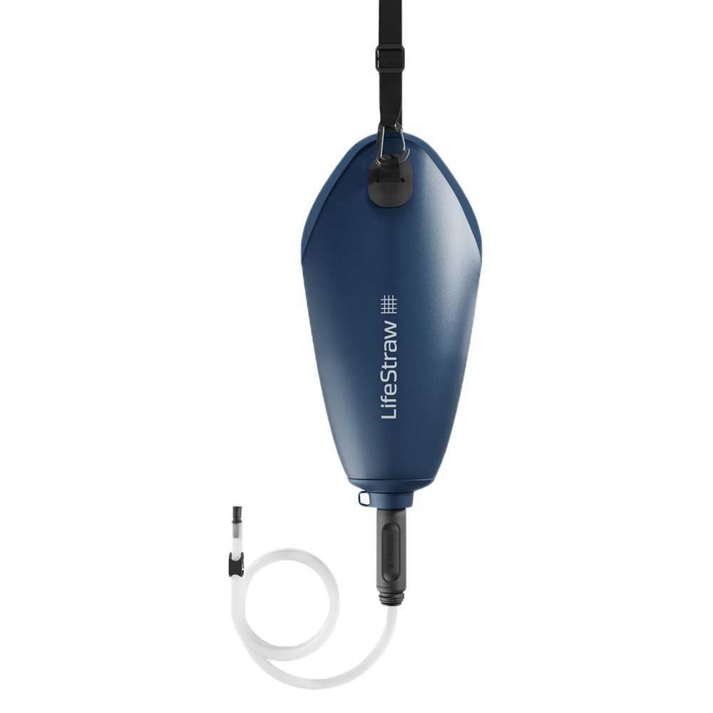 Version 1.0.0 Filtro de Agua por Gravedad Portátil para Camping LifeStraw Peak Series LSPSF3MBWW 3 Litros Azul Montaña