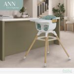 Evolur Silla alta 4 en 1 Ann Beechwood | Rotación de 360 asientos | Asiento elevador | Silla de piso | Silla de taburete