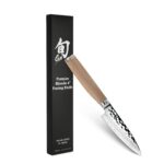 Shun Premier Blonde Cuchillo de pelar de 4 pulgadas, cuchillo japonés hecho a mano para verduras y frutas, núcleo VG-MAX