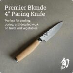 Shun Premier Blonde Cuchillo de pelar de 4 pulgadas, cuchillo japonés hecho a mano para verduras y frutas, núcleo VG-MAX