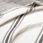 Edredón reversible de rayas Lush Decor Triangle Home Fashions 21T011009 algodón 3 piezas Queen negro estilo granja