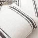 Edredón reversible de rayas Lush Decor Triangle Home Fashions 21T011009 algodón 3 piezas Queen negro estilo granja