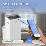 Aire acondicionado portátil Whynter ARC-1230WN 14000 BTU NEX inversor doble manguera deshumidificador ventilador WiFi ha