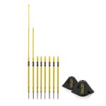 Bastones de agilidad para entrenamiento deportivo set con base de peso para futbol y entrenamiento funcional