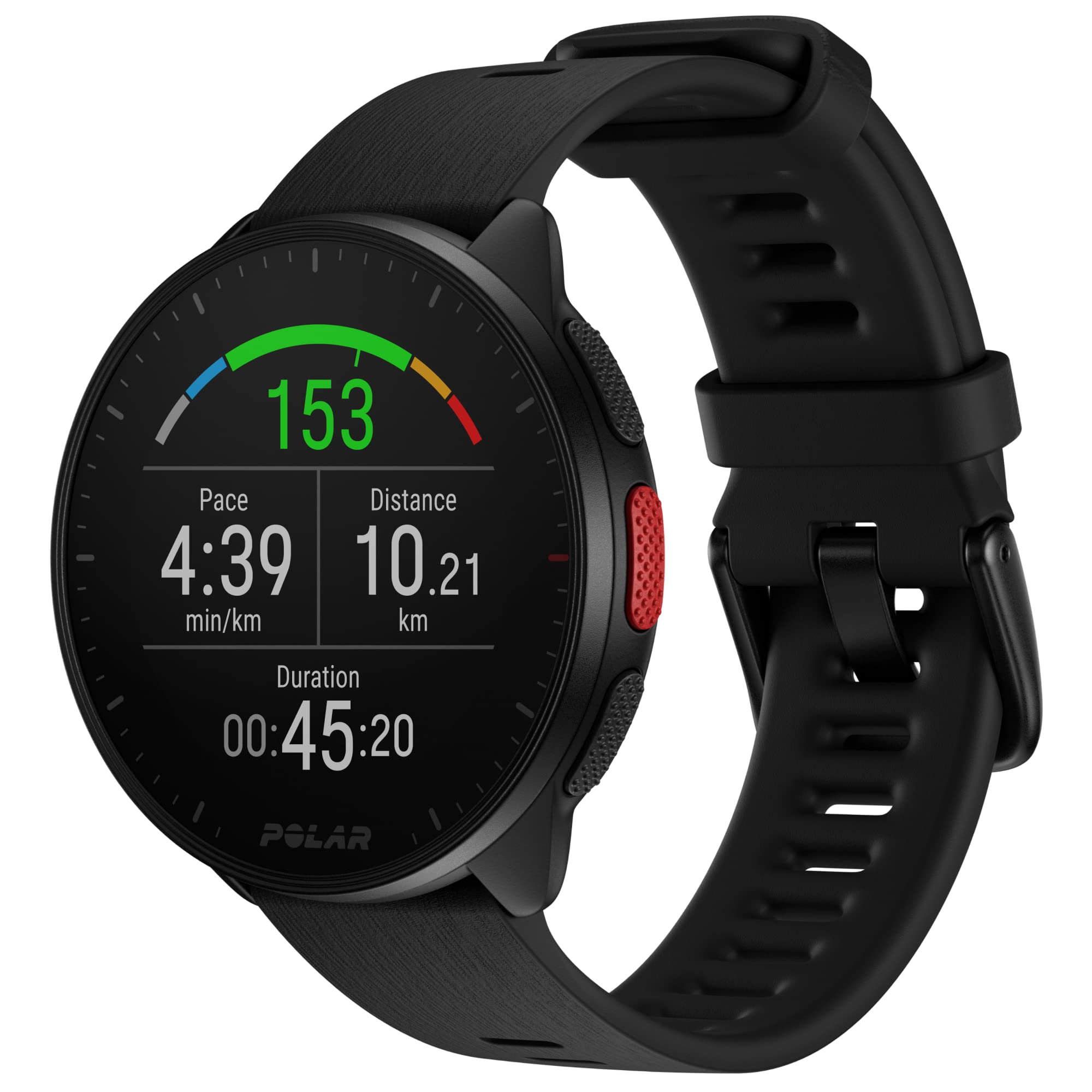 Version 1.0.0 POLAR Pacer Ultra-Light GPS Fitness Tracker Smartwatch para Corredores; S-L, para Hombres o Mujeres, Negro
