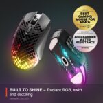 Mouse Gaming Inalámbrico SteelSeries Aerox 9 Wireless 62618 89g 18 botones sensor 18K DPI Quantum 2.0 180h batería IP54