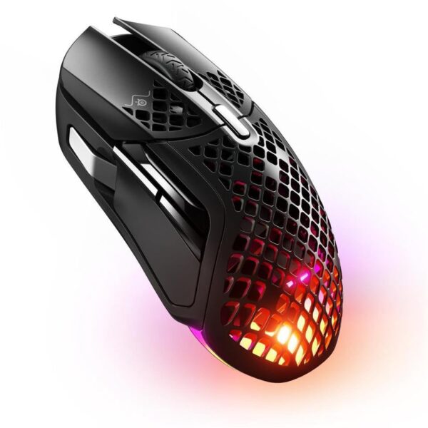 Ratón SteelSeries Aerox 5 Wireless 62406 Ultraligero 9 Botones Bluetooth 2.4GHz TrueMove Air 18K DPI Resistente al Agua