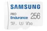 Samsung PRO Endurance - Tarjeta de memoria MicroSDXC de 256 GB con adaptador para cámara de salpicadero, cámara corporal