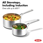 Batería de cocina juego de ollas y sartenes OXO Mira CC005892-001 acero inoxidable triple capa 10 piezas inducción antia