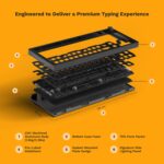 Teclado Mecánico Modular Glorious PC Gaming Race GMMK PRO 75% GLO-GMMK-P75-FOX-B Negro Interruptores Fox Aluminio CNC Re